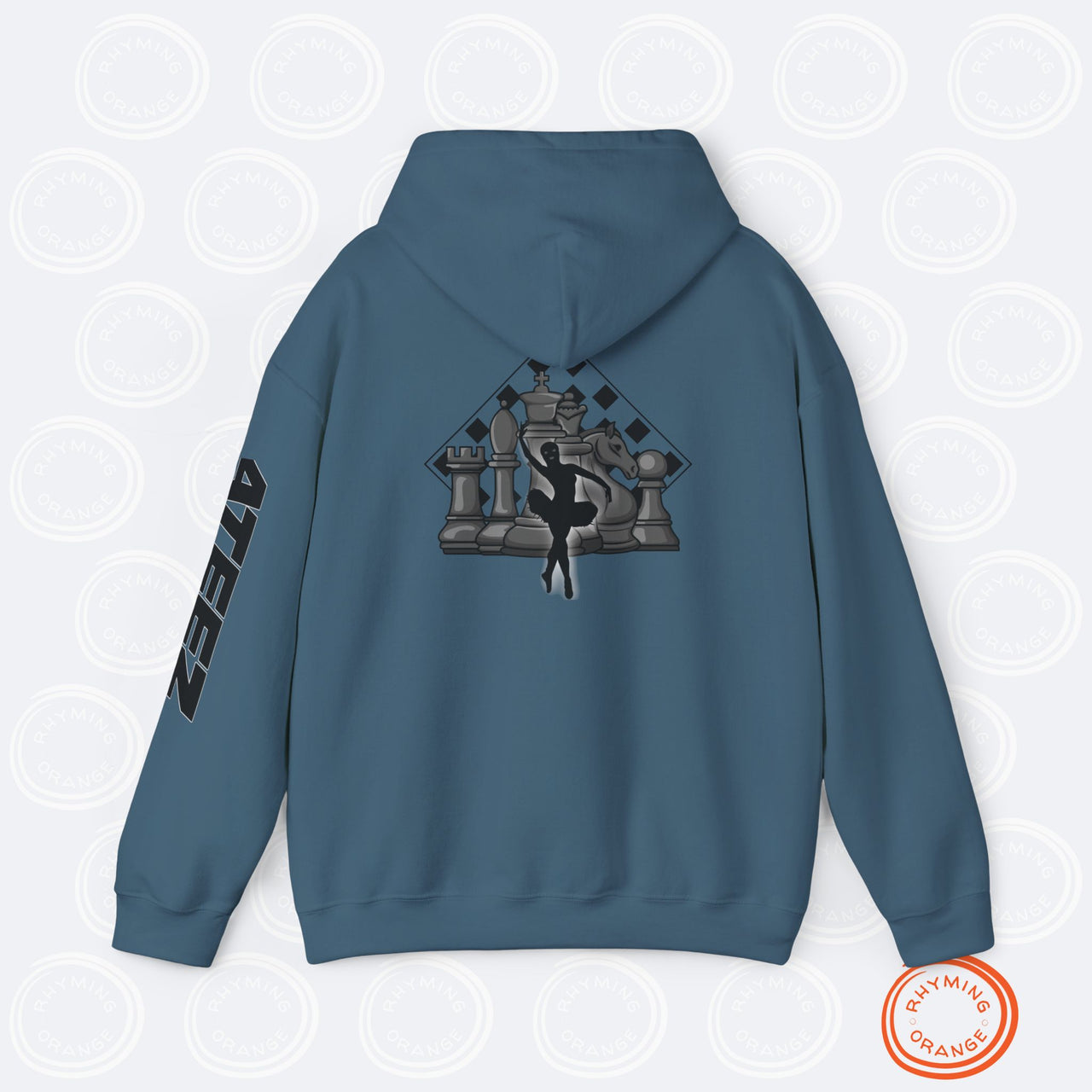 ATEEZ "Ice on My Teeth" Hoodie, Music Video-inspired Unisex Heavy Blend Hooded Sweatshirt, Atiny KPop Merch, Chess & Masked Ballerina Design