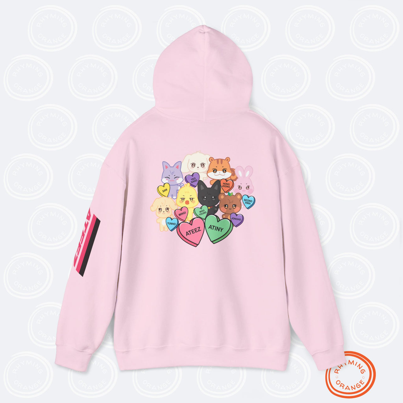 Aniteez Candy Hearts Hoodie, ATEEZ Valentine's Unisex Hooded Sweatshirt, KPop Merch Shirt