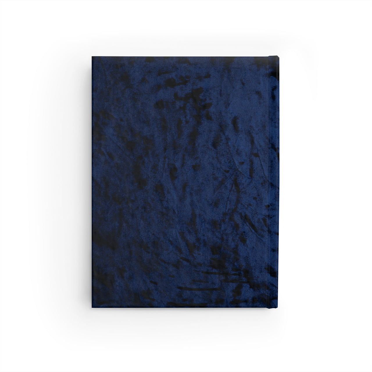 Blue Crushed Velvet Leather Name Plate All-Over-Print Hardcover Journal, Matte with Lined or Blank Pages, Luxury Look Printed Cover