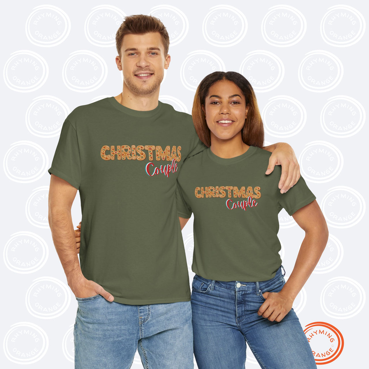 Personalized Christmas Couple Gingerbread Couples Tees, Custom Holidays Couple Tshirts, Matching Outfits Adult Shirt, Pair Pajamas PJs