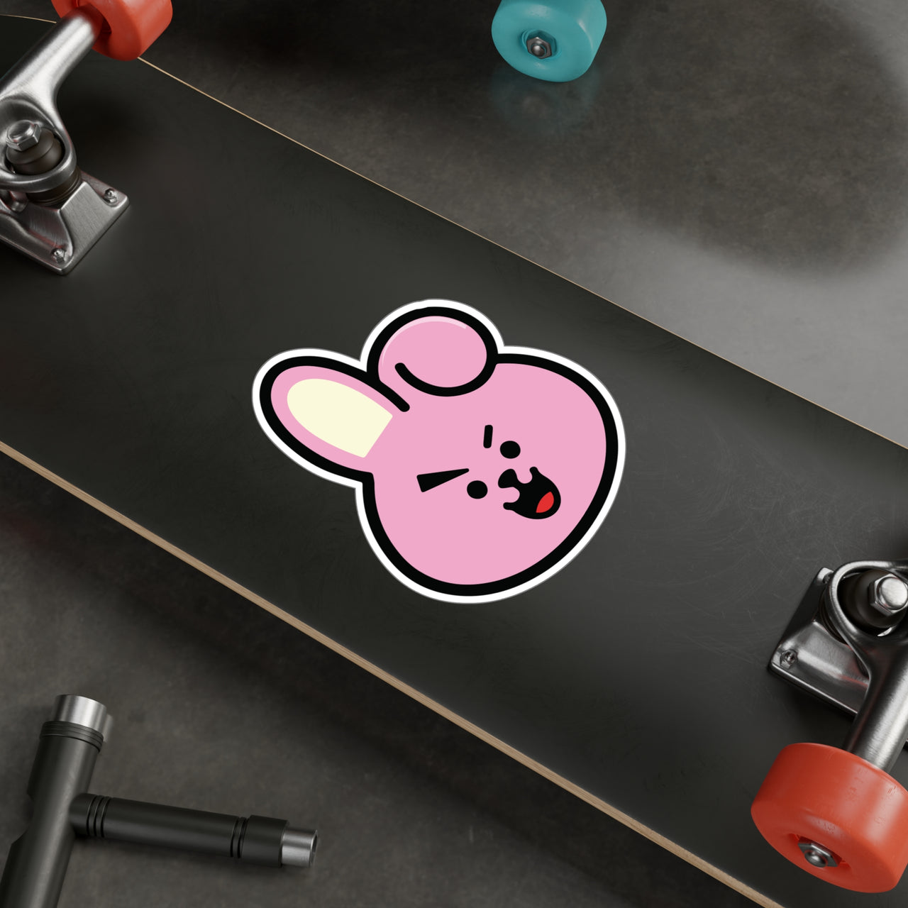 BTS Cooky BT21 Vinyl Kiss-Cut Decals, 3" & 6" BT21 Jungkook Character Stickers