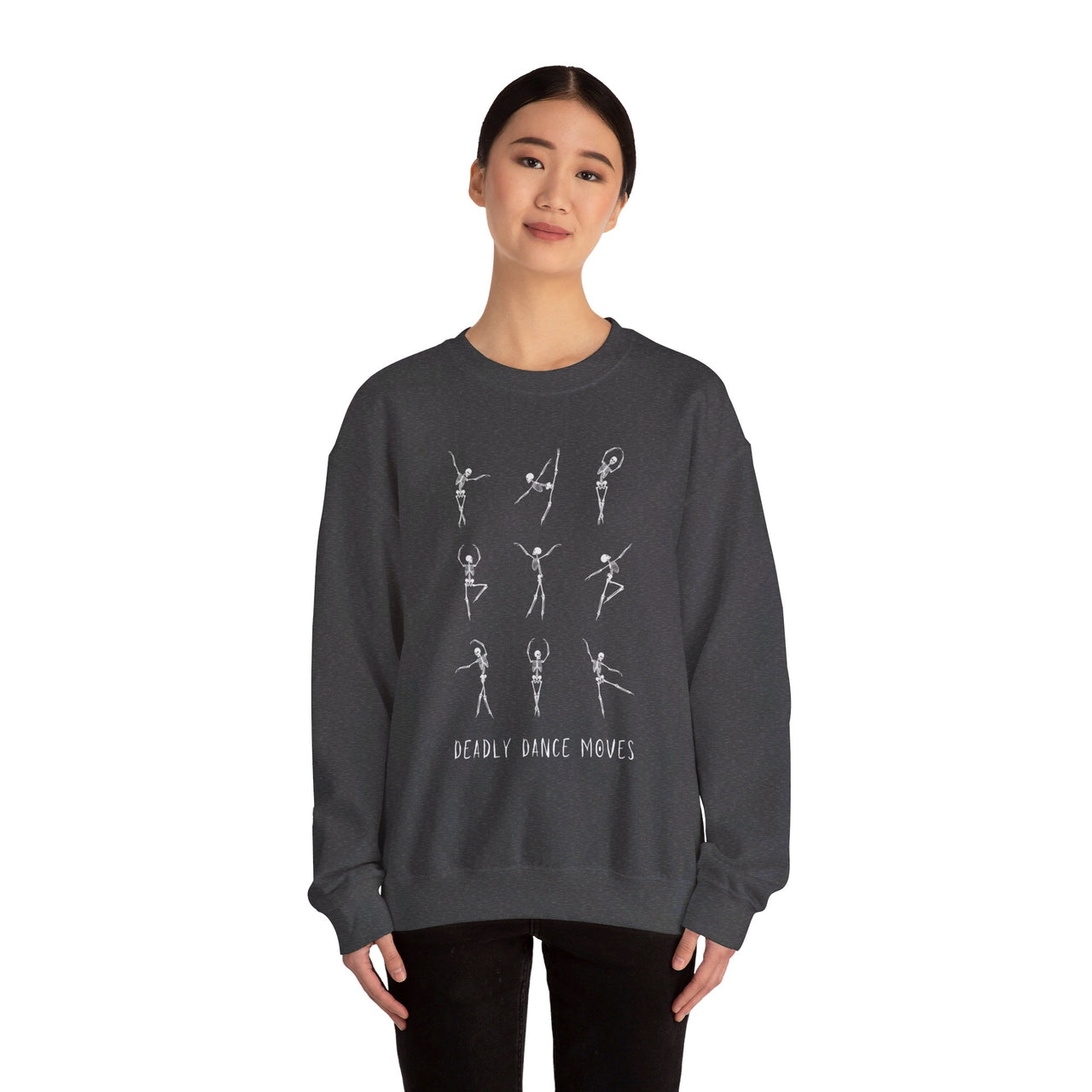 Halloween Dancing Skeleton Crewneck Sweatshirt, Deadly Dance Moves Ballet Sweatshirt, Halloween shirt, funny sweatshirt, dancer shirt