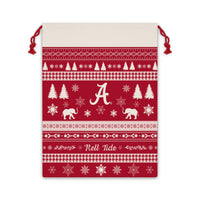 Thumbnail for Roll Tide Bama Christmas Sweater Santa Sack Gift Bag