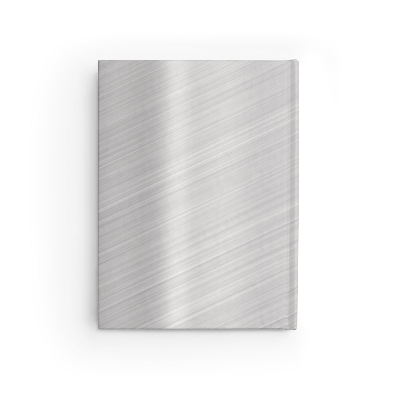 Stainless Steel and Leather Name Plate All-Over-Print Hardcover Journal Matte with Lined or Blank Pages, Luxury Look Printed Cover