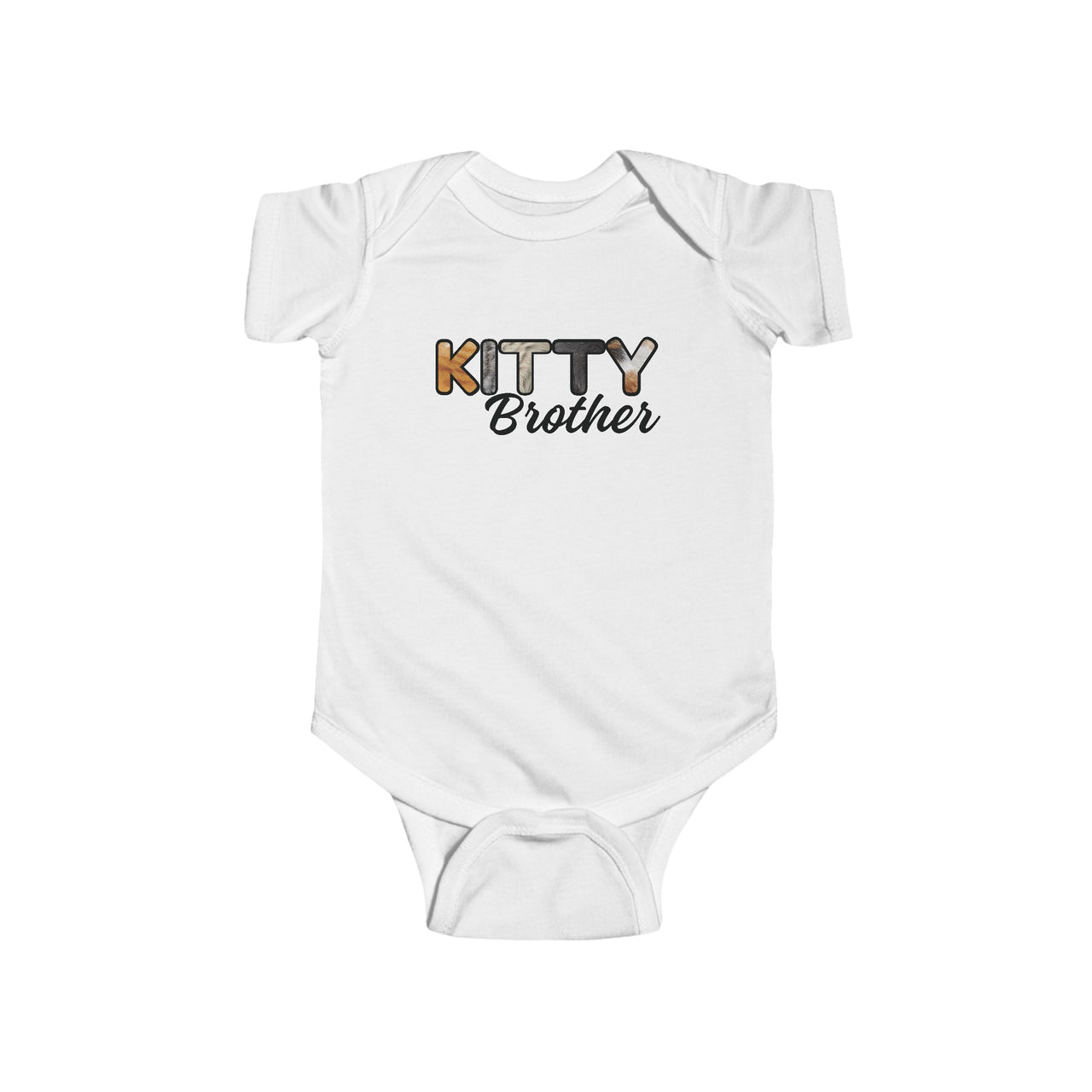 Cat Brother Infant Bodysuit, Furry Letter Custom Onesie for Pet Sibling, Baby Shower Gift, New Baby Gift, Expecting Mom Gift, Family Pajamas