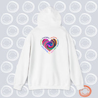 Thumbnail for PERSONALIZED Stray Kids Fan Unique Swirl Heart Unisex hoodie sweatshirt front name design, SKZ fan gift, Kpop gift, hooded sweatshirt