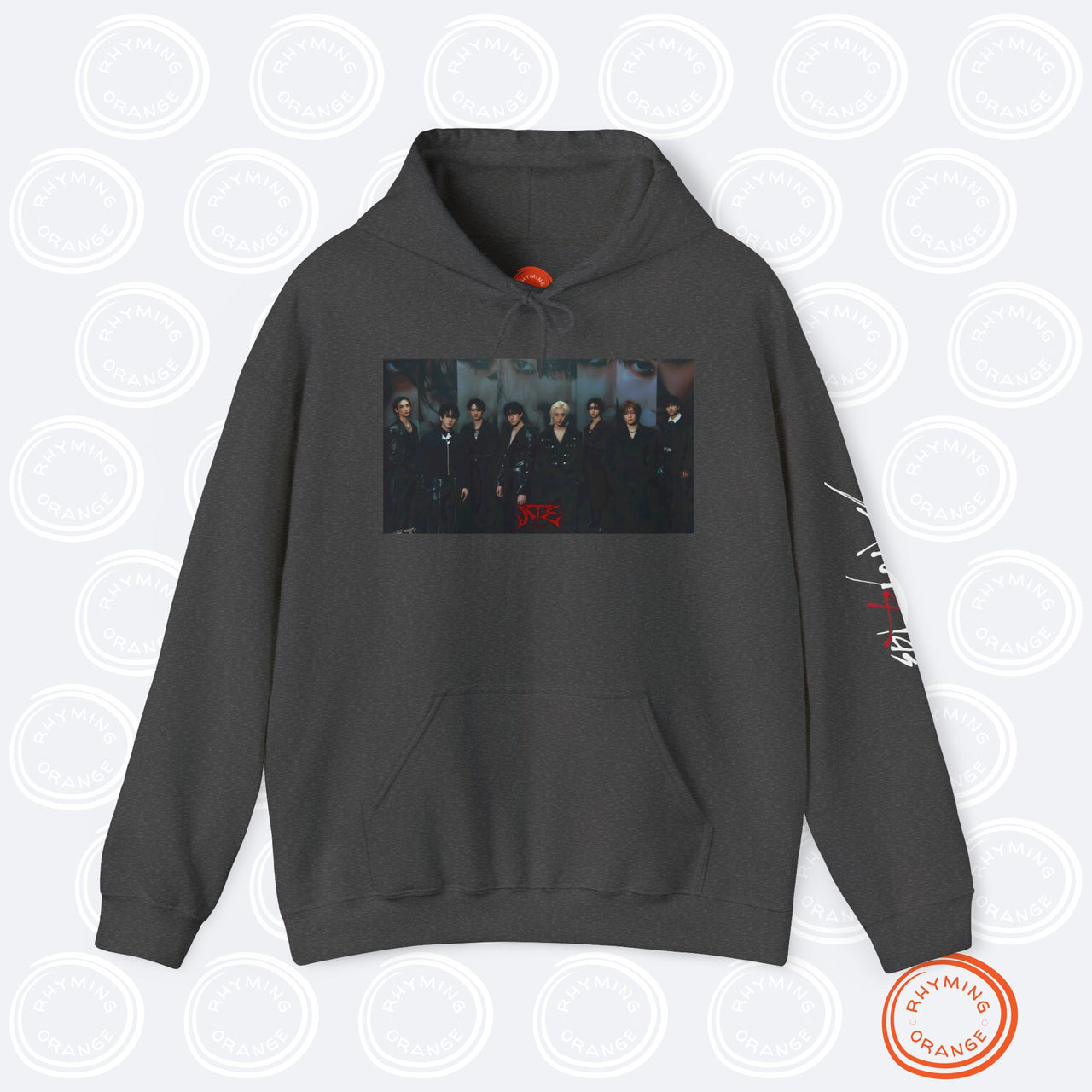 Stray Kids DominATE Tour Group Photo Hoodie, Unisex SKZ Merch with Front Back Sleeve Print, BangChan Felix Hyunjin Changbin KPop Sweatshirt