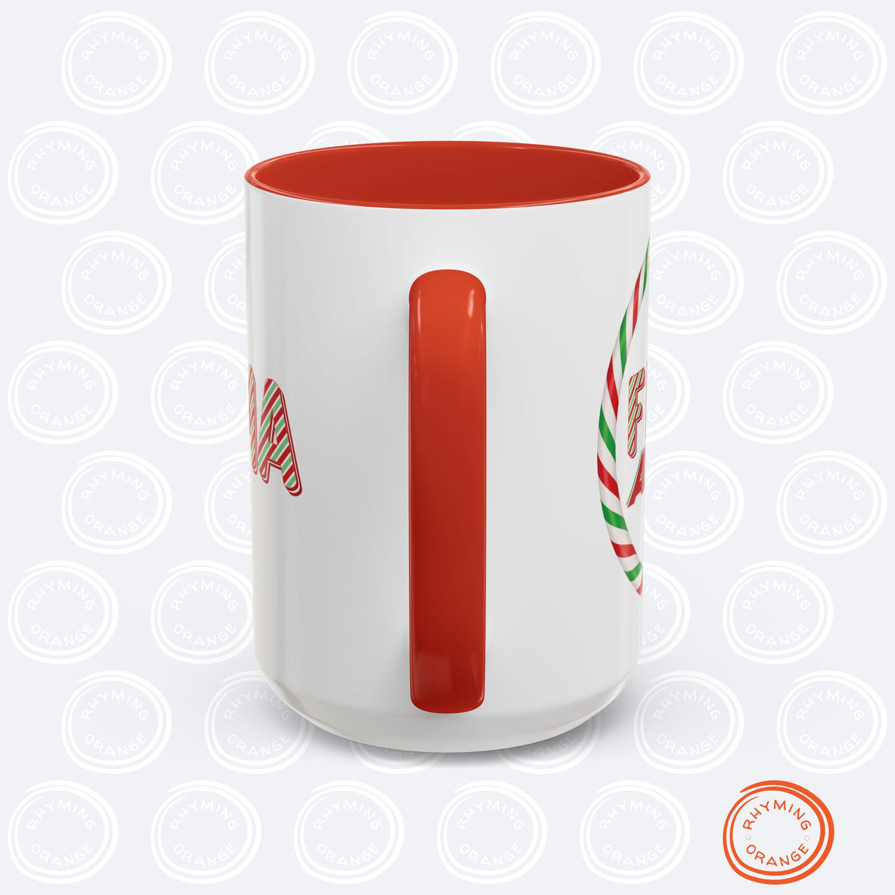 Personalized Ateez Holiday Coffee Mug, Custom "Feliz Ateez" Ceramic Red Accent Tea Mug 11, and 15oz options, KPop Christmas Atiny Fan Merch