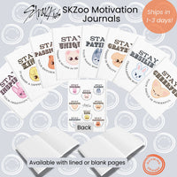 Thumbnail for Stray Kids SKZoo Motivation Journals, SKZ Hard Cover Ruled-Line or Blank Notebooks with Inspirational STAY Quotes, StrayKids Kpop Fan Diary