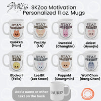 Thumbnail for FoxI.Ny Personalized Stray Kids Motivation Mug, Custom White I.N 11 oz SKZoo Ceramic Coffee Tea Mug, STAY StrayKids Kpop Merch