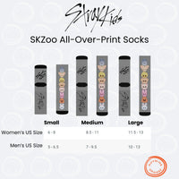 Thumbnail for Stray Kids SKZoo Socks, Grey StrayKids Sublimation Socks, Kpop Merch, Funny SKZ Fan Clothes, BbokAri Bangchan Chanbing LeeBit