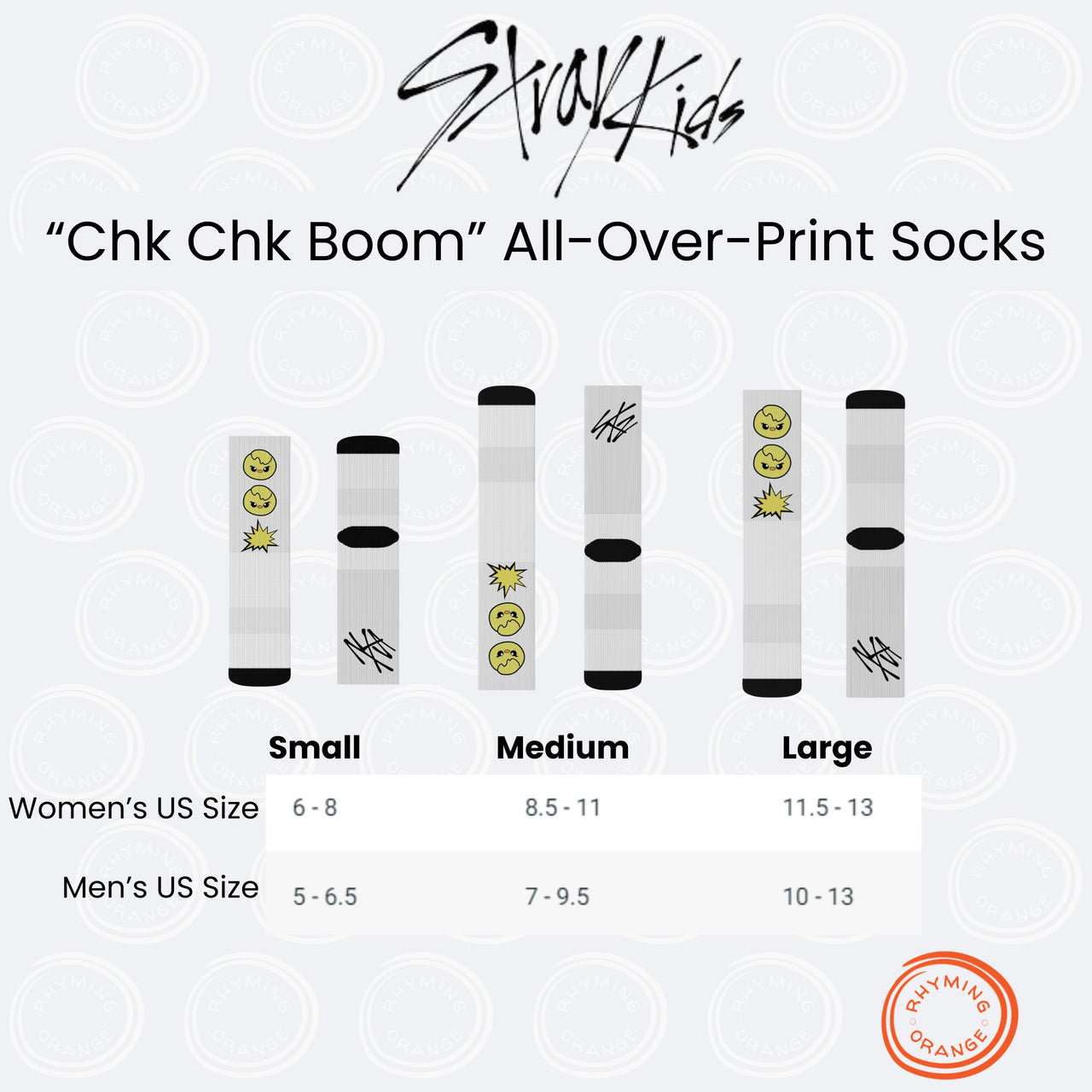 Stray Kids Socks, Bbokari Chk Chk Boom StrayKids Sublimation Socks, Kpop Merch, Funny SKZoo Socks, Felix Bangchan Fan Gift