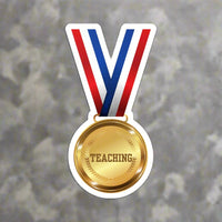 Thumbnail for Gold Medal Teacher Vinyl Decals, Best Teacher Sticker