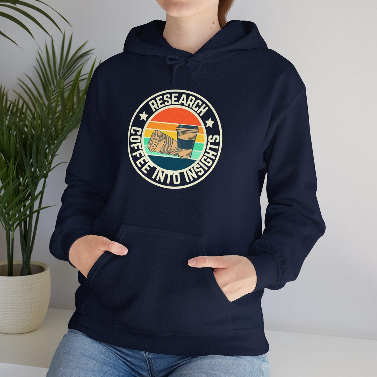 Research Coffee into Insights Unisex Hoodie, hooded sweatshirt, Researcher humor, academic gift, professor thanks, grad student, scientist