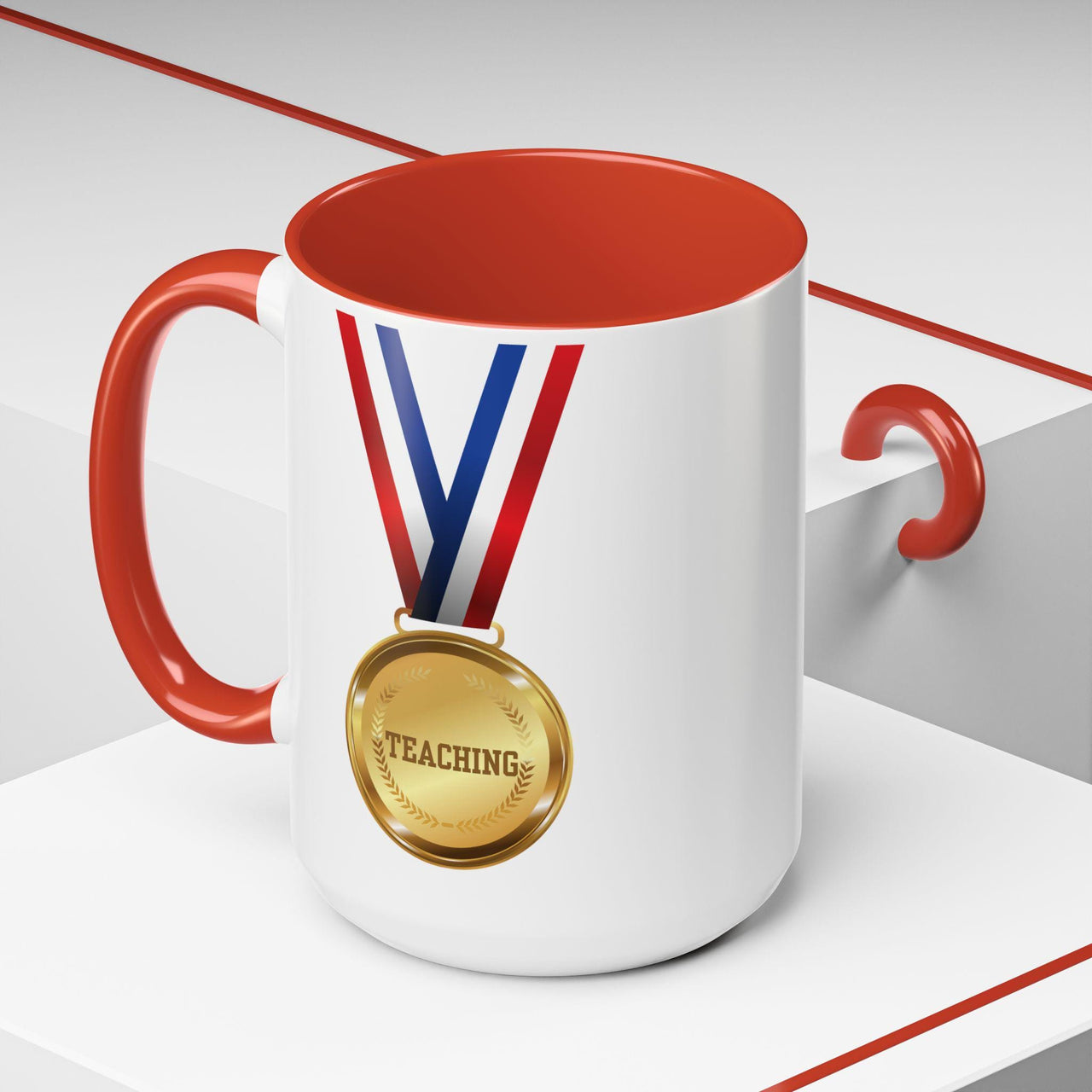 PERSONALIZED Gold Medal Teacher Coffee Mug (15oz)