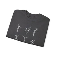 Thumbnail for Halloween Dancing Skeleton Crewneck Sweatshirt, Deadly Dance Moves Ballet shirt