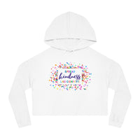 Thumbnail for Spread KINDNESS Like Confetti Cropped Hoodie, Hooded Sweatshirt