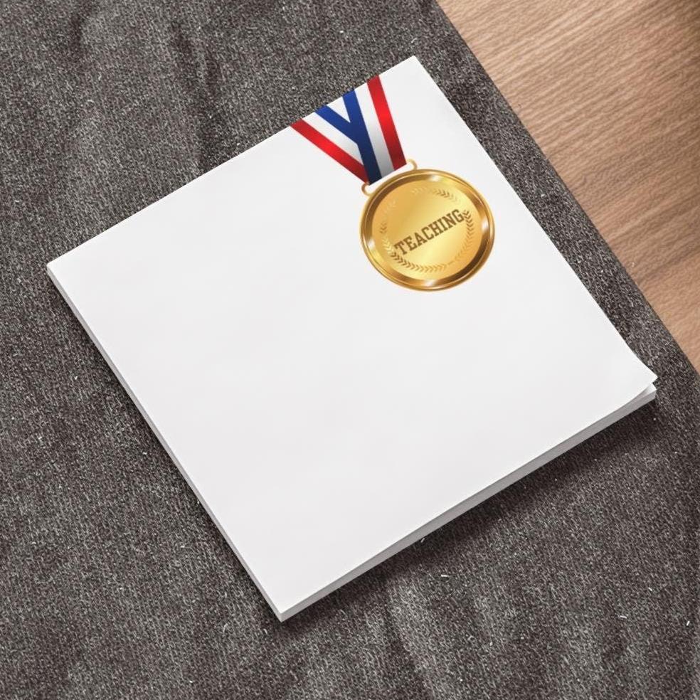 Gold Medal Teacher Post-it® Note Pads