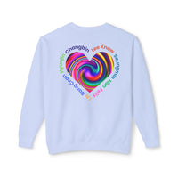 Thumbnail for Stray Kids Fan Exclusive Swirl Heart Unisex crewneck sweatshirt with front logo design, Stray Kids fan gift, Kpop gift