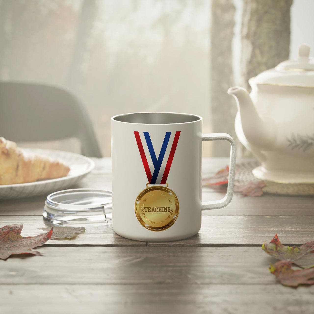 PERSONALIZED Gold Medal Teacher Insulated Coffee Mug (10oz)