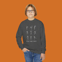 Thumbnail for Dancing Skeleton Halloween Youth Crewneck Sweatshirt, Deadly Dance Moves, skeleton ballet shirt