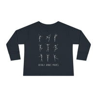 Thumbnail for Halloween dancing skeleton Toddler Long Sleeve Tee, skeleton ballet shirt