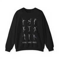 Thumbnail for Halloween Dancing Skeleton Crewneck Sweatshirt, Deadly Dance Moves Ballet shirt