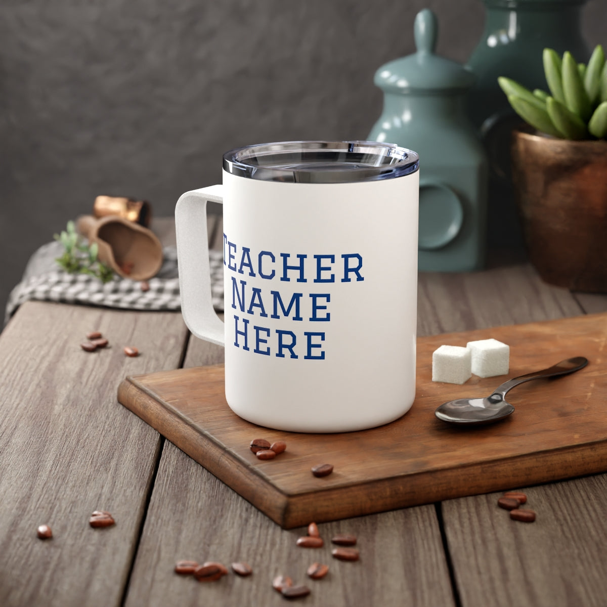 PERSONALIZED Gold Medal Teacher Insulated Coffee Mug (10oz)